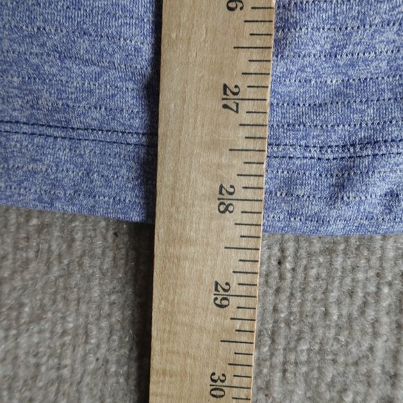 Lululemon Shirt Medium Blue Heather Solid Raglan License to Train - Picture 4 of 7